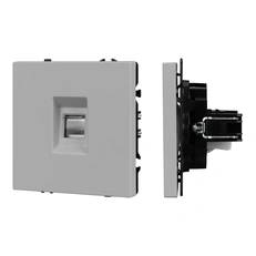 Изображение Розетка компьютерная RJ-45 Arlight NOBE, никель soft-touch 059439(1)