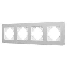Изображение Рамка 4 поста алюминиевая Arlight AKYRI, серебристый soft-touch 049743