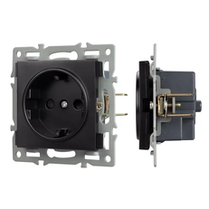 Изображение Механизм электрической розетки SCT-MEU1-PL-BK (250V, 16A) (Arlight, -)
